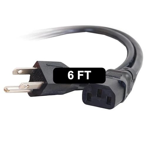 C2G 6FT Premium Replacement AC Power Cord - 18 AWG Universal
