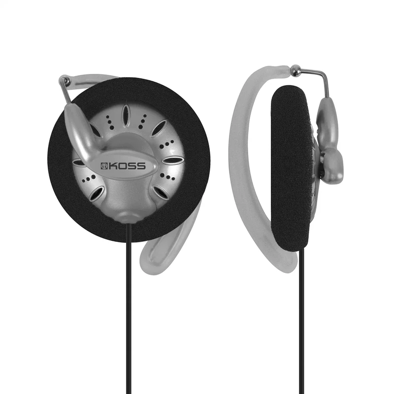 Koss KSC75 Portable On-Ear Clip Headphones - Retro Ultra-Light Silver