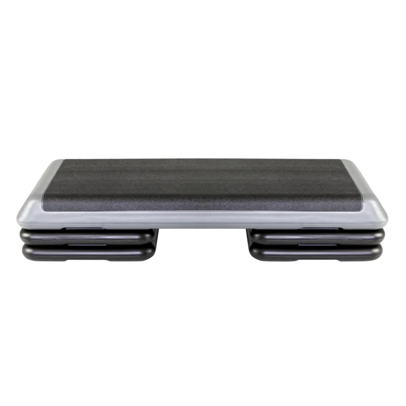 The Step (Made in USA Original Aerobic Platform for Total Body Fitness – Health Club 4 Risers Grey