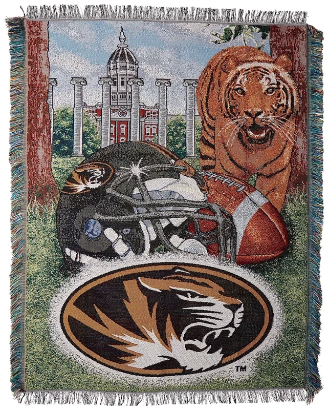Northwest The Company NCAA Missouri Tigers Woven Tapestry Throw Blanket, 48" x 60", Home Field Advantage