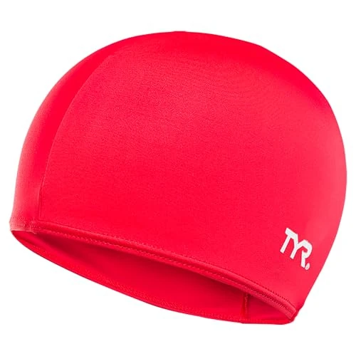 TYR Lycra Fiber Adult Swim Cap for Women and Men - Recreational and Training Cap for Lap Swimming, Casual Use - UPF 50+ Sun Protection - Nylon/Lycra