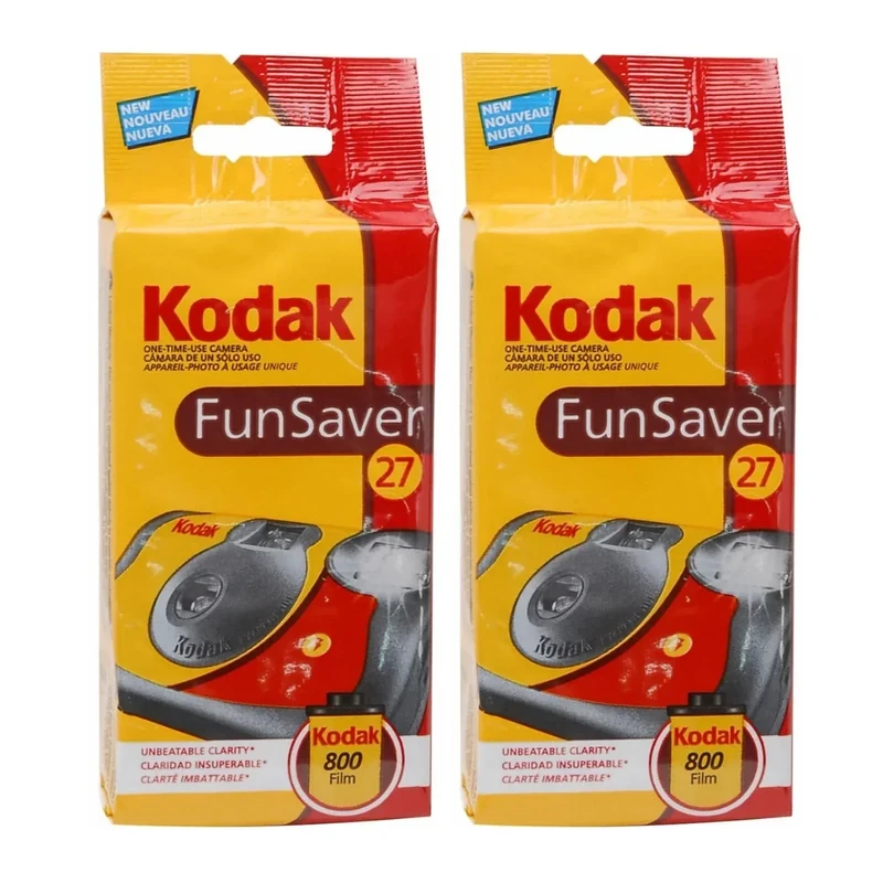 Kodak FunSaver Single-Use Film Camera - 2 Pack, 800 ISO, 27 Shots
