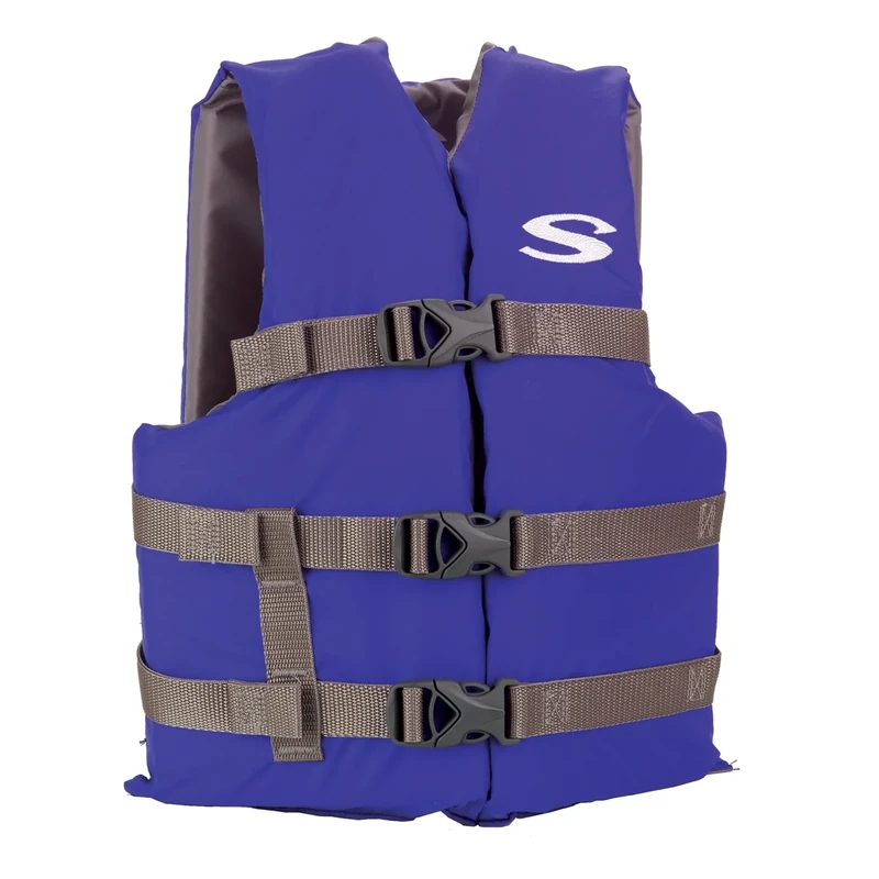 Stearns Kids Life Vest, USCG Approved Type III Life Jacket for Children 50 to 90 lbs, Youth PFD for Boating, Swimming, Watersports, Pool, Beach, & More, Blue