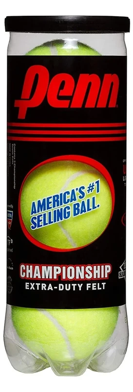 Penn Championship Extra Duty Felt Tennis Balls - 6 Cans, 18 Balls, Yellow - Image 1