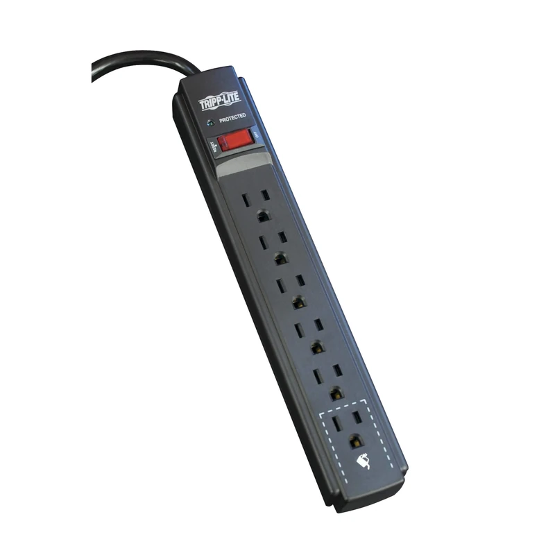 Tripp Lite TLP606B Surge Protector - 6 Outlets, 6ft, 900J, 15A