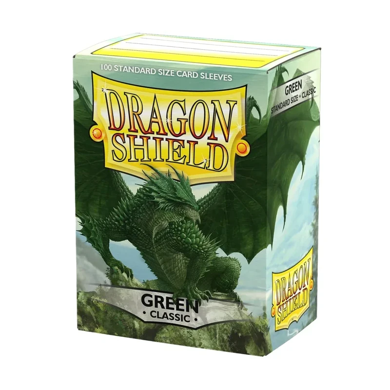 Dragon Shield | Standard Size Card Classic Sleeves | 100 CT - Smooth & Tough Premium TCG Sleeves - Compatible with Pokemon, Flesh & Blood, One Piece & Magic The Gathering | Green