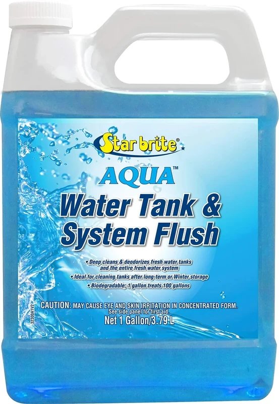 STAR BRITE Aqua Water Tank & System Flush - Deep Cleans & Deodorizes Fresh Water Tanks & Entire Drinking Water System - Ideal for Boats & RVs Coming Out of Storage 1 GAL (032300) - Image 1
