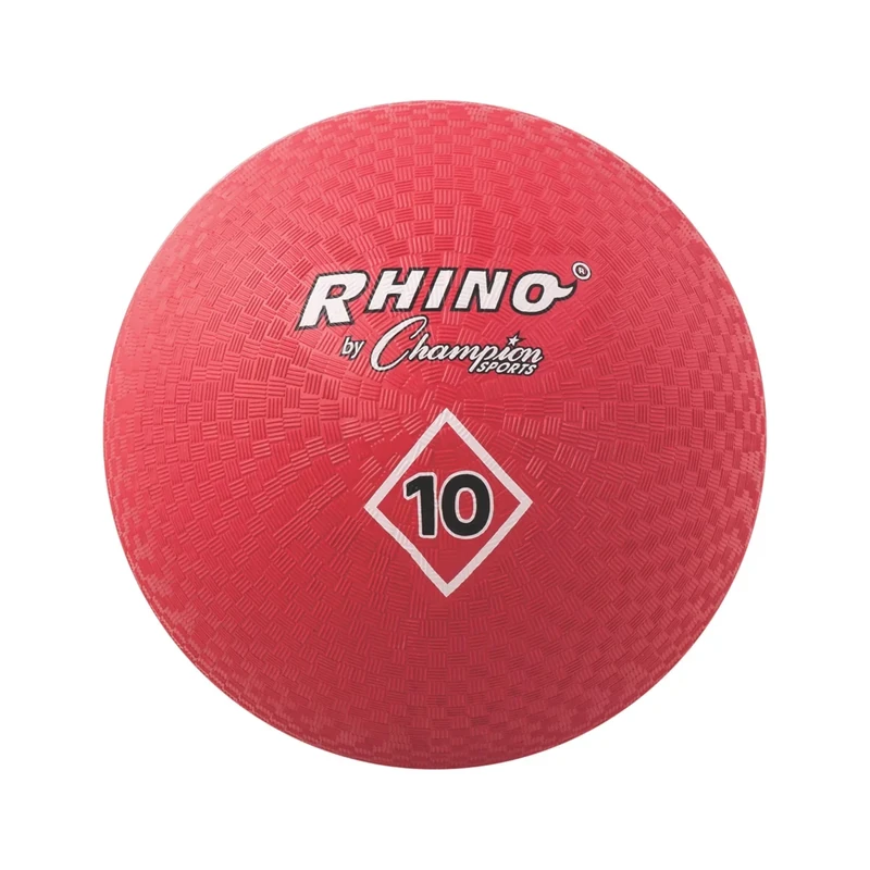 Champion Sports 10 Inch Playground Ball, Red