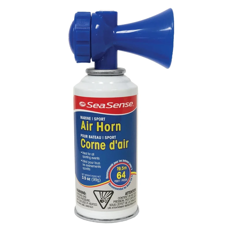 SeaSense Air Horn – Large Size (3.5 oz), 118 dB – Loud 1 Mile Range, Meets EPA & USCG Standards – Great for Boat & Marine Safety, Ideal for Sporting Events Such as Football & Soccer - Image 1