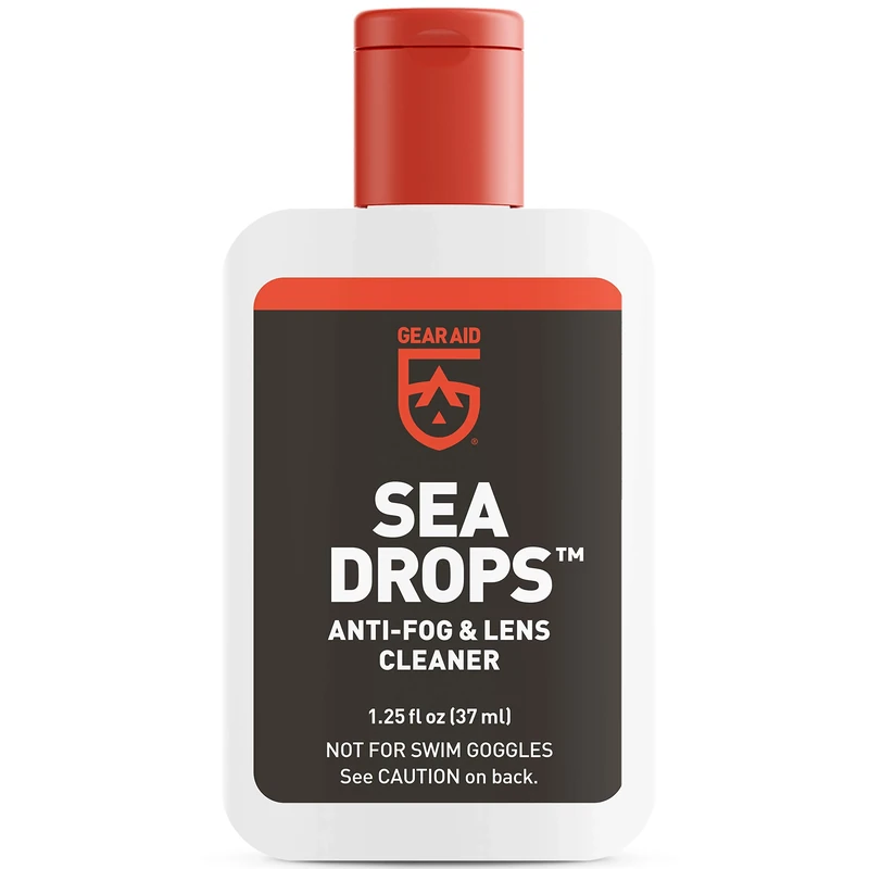 GEAR AID Sea Drops Cleaner and Anti-Fog for Dive and Snorkel Masks, Clears Up Dirty, Foggy Lenses, 1.25 fl oz