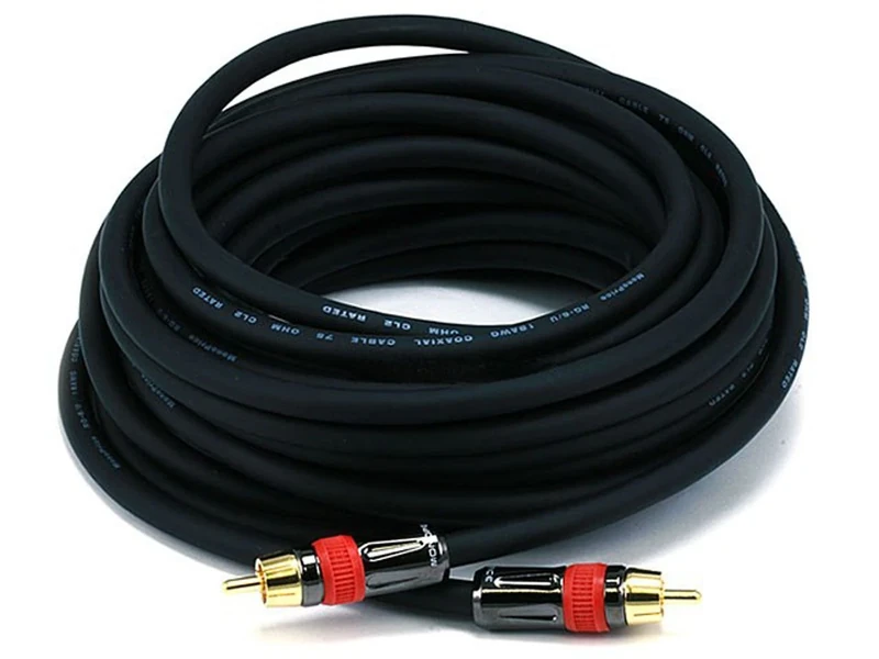 Monoprice 102683 25ft RG6 RCA Coaxial Audio Cable - CL2 Rated