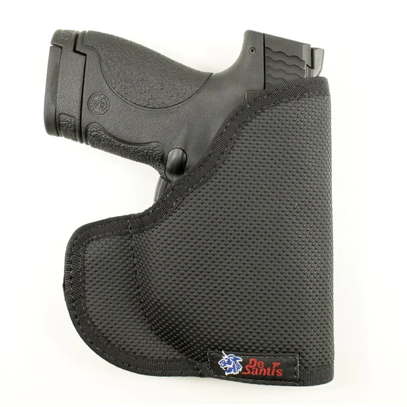 DeSantis Nemesis Pocket Holster - Compatible with Glock 26/27, H&K P2000, S&W M&P CPT 9/40, M&P SHIELD 9/40/45, Walther PPS, PK380, S/A EMP 3", Taurus 709 Slim, Taurus PT111/140 G2 MIL - Ambidextrous