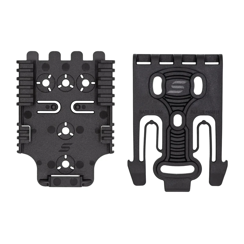 Safariland QLS 1-2 Quick Locking System Kit, Platform Attachment for Duty Holsters and Accessories with Locking Fork and Receiver Plate - Level 1 Retention, Black