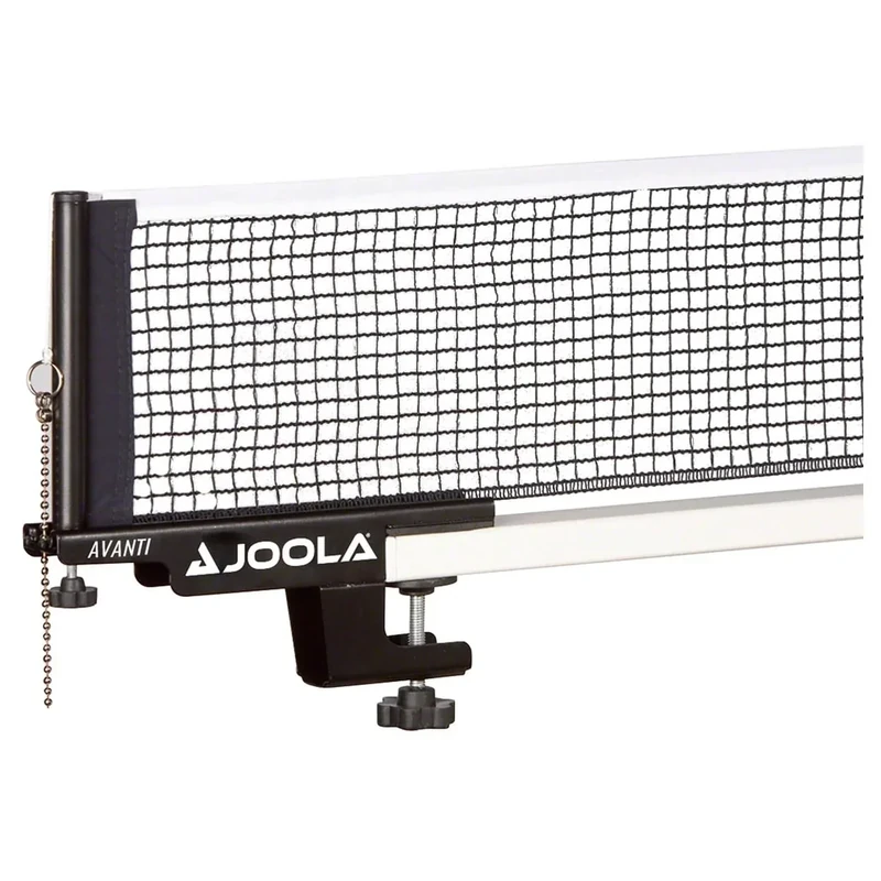 JOOLA Premium Avanti Table Tennis Net and Post Set - Portable and Easy Setup 72" Regulation Size Ping Pong Screw On Clamp Net, White/Black