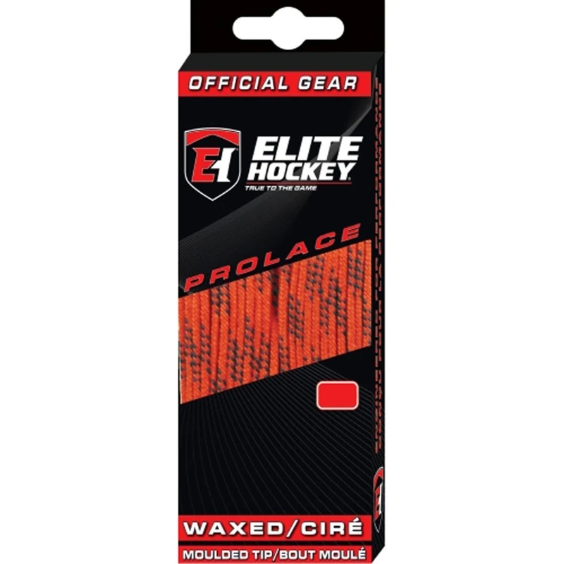 Elite Hockey Prolace Waxed Hockey Skate Laces (Orange, 72") - Image 1