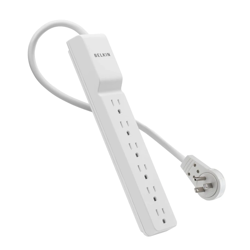 Belkin 6-Outlet Surge Protector - 6ft Cord, Rotating Plug, 700J