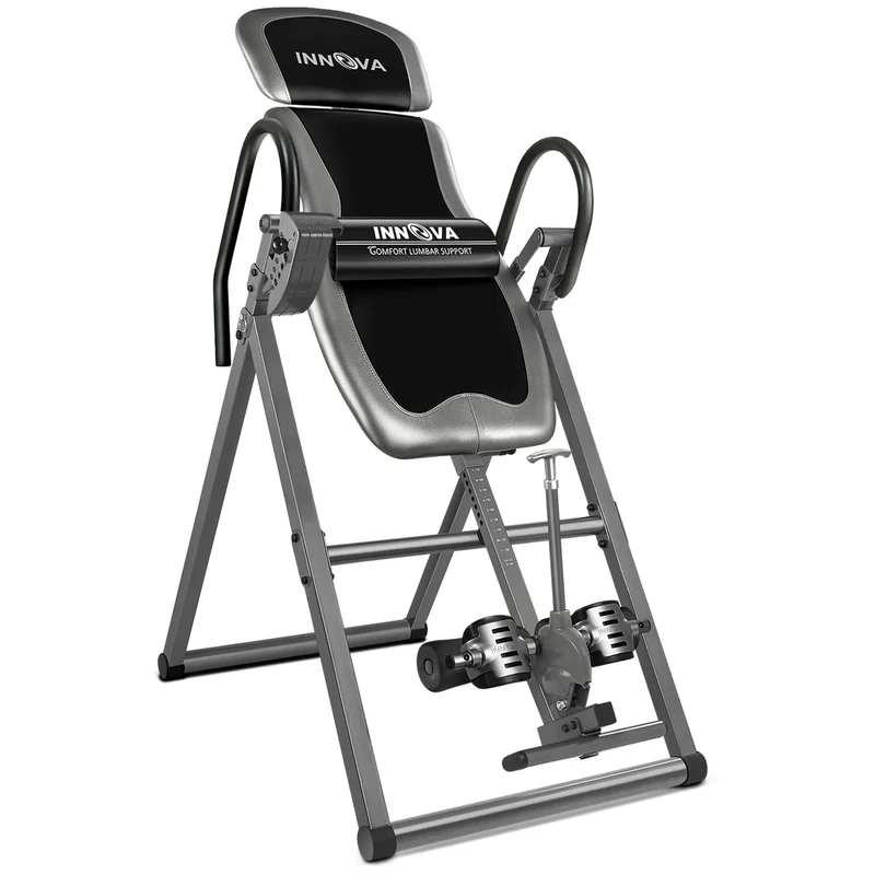 Innova Health and Fitness Inversion Table with Adjustable Headrest, Reversible Ankle Holders, and 300 lb Weight Capacity - Standard