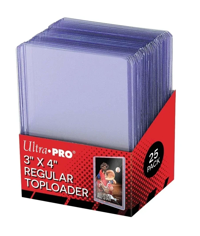 Ultra Pro 25 3 X 4 Top Loader Card Holder for Baseball, Football, Basketball, Hockey, Golf, Single Sports Cards Top Loads