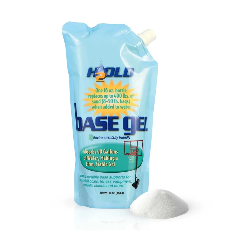 BaseGel Polymer for Basketball Goal and Outdoor Indoor Sign Hoops Bases, Perfect Replacement for Sand and Sandbags to Anchor Portable Sports Pools Baskets, Easy to Use and Apply with Water, 16 oz - Image 1