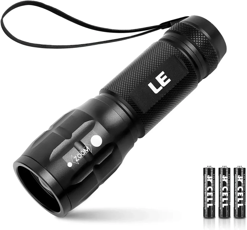 Lighting EVER LED Flashlights High Lumens, Small Flashlight, Waterproof, Adjustable Focus Flash Light for Outdoor, Emergency, AAA Batteries Included, Tactical & Camping Accessories - Image 1