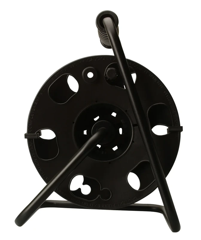 Woods Heavy Duty Metal Extension Cord Reel Stand, Holds up to 100 Ft 14/3 Cords, Black, 22849