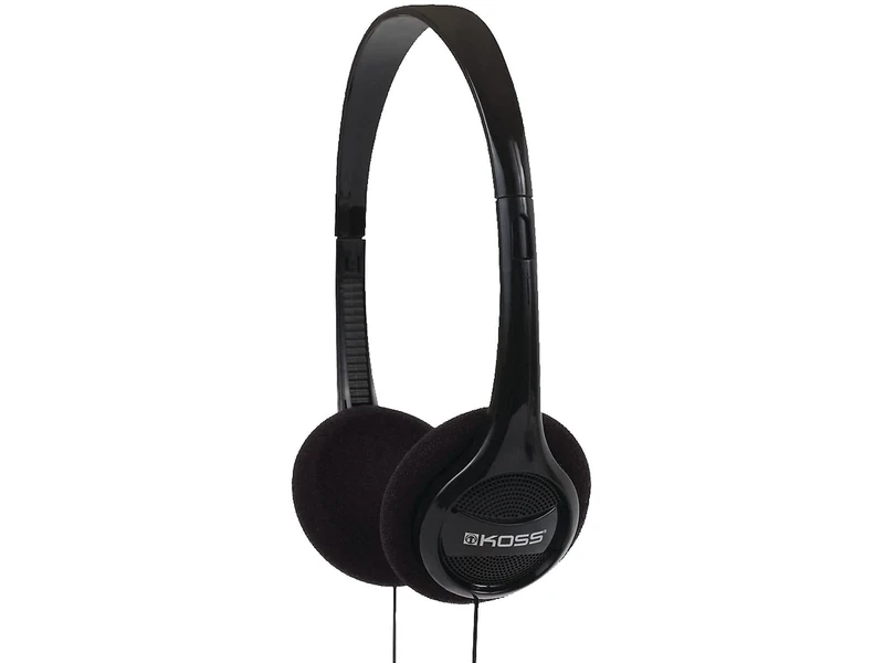 Koss KPH7 Lightweight Portable Headphones - Black, 3.5mm Plug, Deep Bass