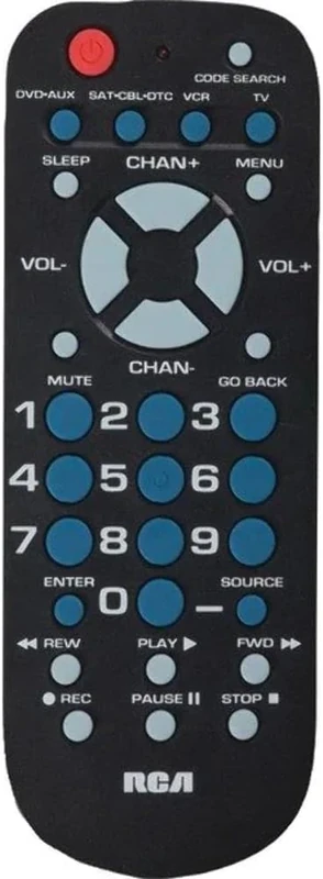 RCA Remote Control with 4 Functions,Black - Image 1