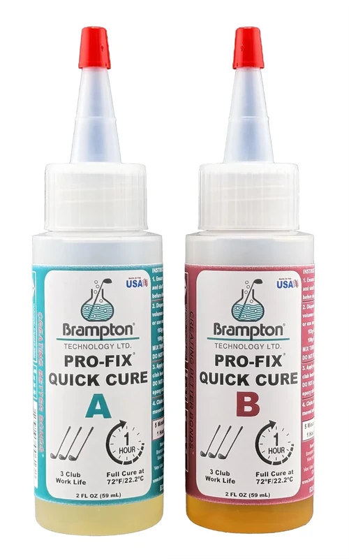 Brampton PRO-FIX Quick Cure Golf Epoxy - 1 Hour Golf Club Repair - Golf Epoxy for All Golf Shafts, Golf Heads, Drivers, Putters, and Irons - Engineered for The Golf Industry (4 oz Kit)