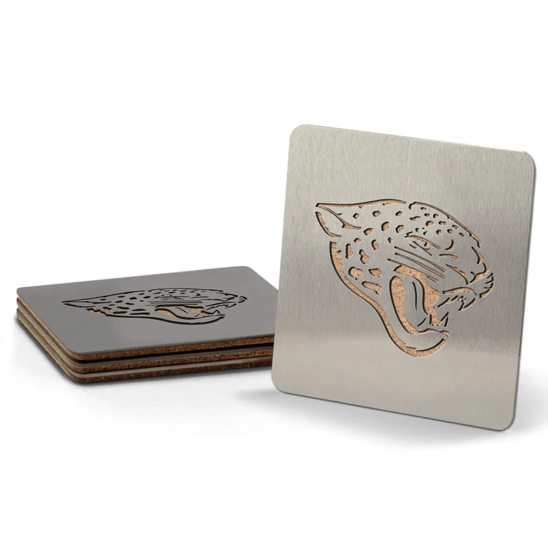 YouTheFan NFL Jacksonville Jaguars Boasters, 4-Piece Coaster Set - Image 1