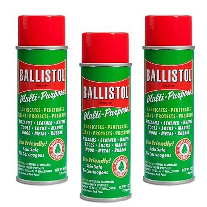 Ballistol Multi-Purpose Non-CFC Aerosol Can Lubricant Cleaner Protectant 6 oz, 3 Pack