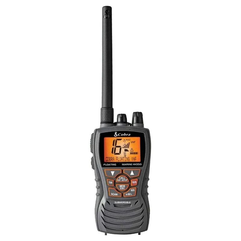 Cobra MR HH350 FLT Floating VHF Radio - 6W Submersible, NOAA Weather