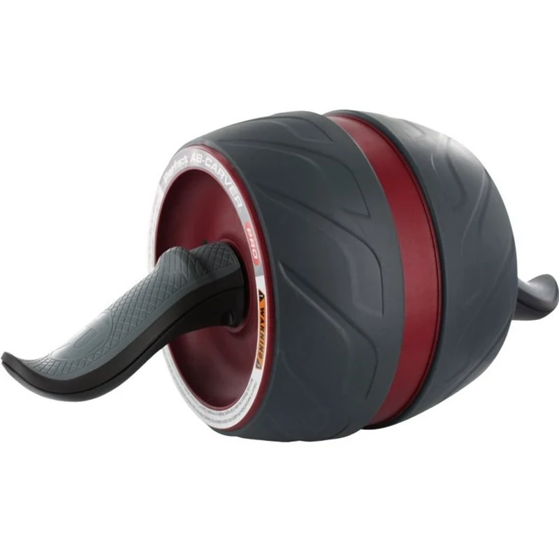 Perfect Fitness Ab Carver Pro Roller Wheel With Built In Spring Resistance, At Home Core Workout Equipment, Red