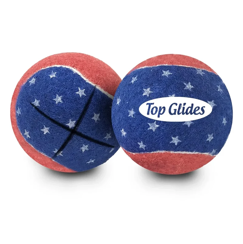 Top Glides Precut Walker Tennis Ball Glides (Patriotic) - Image 1