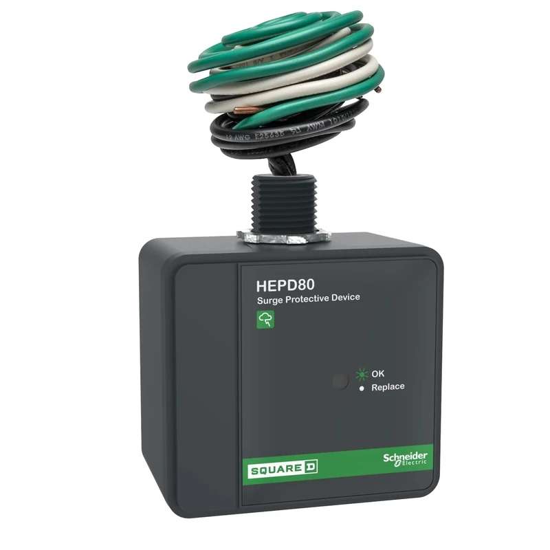 Square D HEPD80 Universal Whole House Surge Protection Device, 1-Phase, 3-Wire for 120/240V, 80kA - Image 1