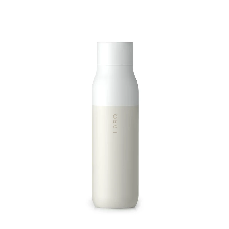 LARQ Bottle Twist Top 17 oz - Insulated Stainless Steel Water Bottle | BPA Free | Reusable Water Bottle for Camping, Office, and Travel | Keep Drinks Cold and Hot, Granite White - Image 1