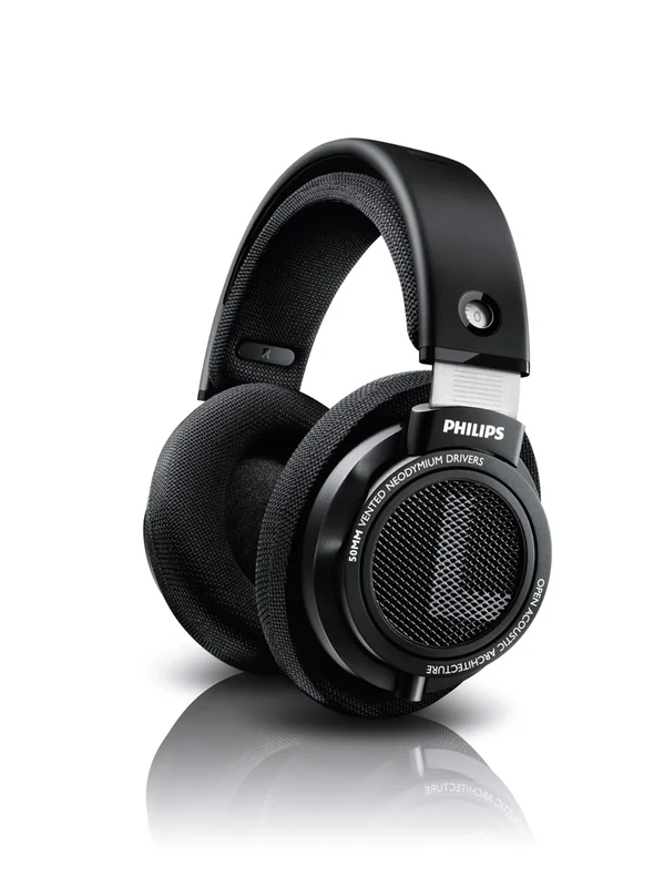 Philips SHP9500 Stereo Over-Ear Headphones - Open Back, 50mm Drivers