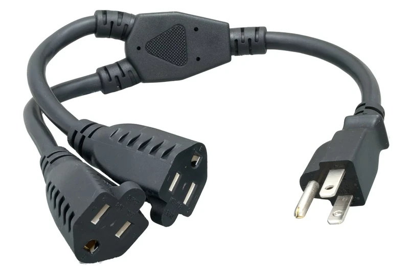 Cablelera ZWACPQAG-14 Cord Extension Splitter - 16AWG 13A 125V Black