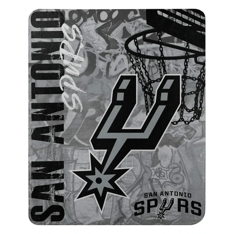 Northwest NBA San Antonio Spurs Unisex-Adult Fleece Throw Blanket, 50" x 60", Hard Knocks