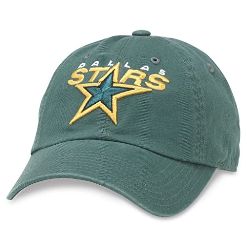 American Needle Blue Line NHL Team Dad Hat, Dallas Stars, Forest Green (40742A-DAS)