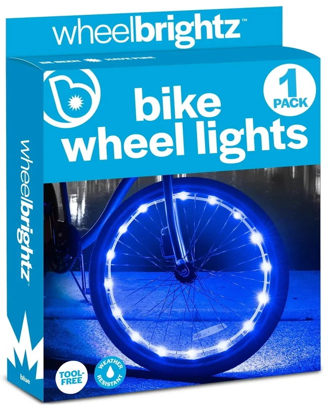 Brightz Blue Bike Lights for Night Riding, 7-Foot LED Strand, Battery-Powered, Ideal for All Ages