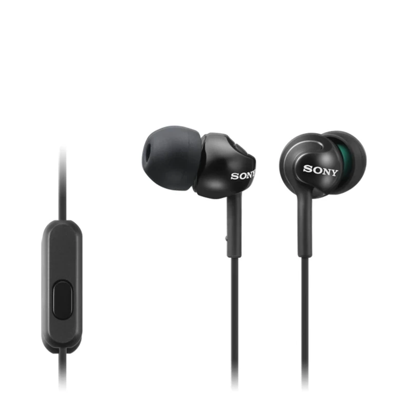 Sony Deep Bass Wired Earphones with Smartphone Control and Mic - Metallic Black - Image 1