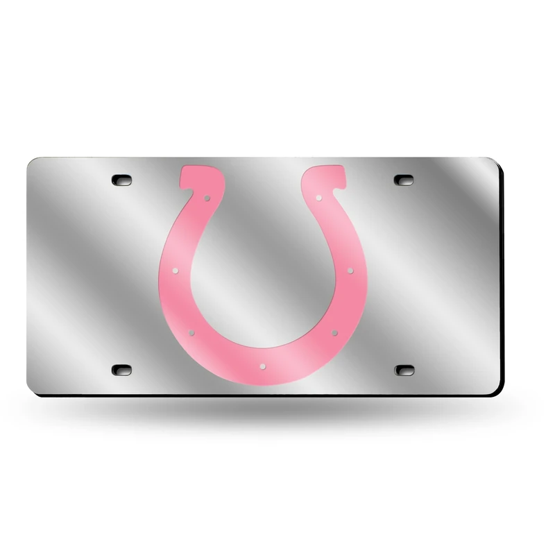 Rico Industries NFL Indianapolis Colts Silver 12" x 6" Laser Cut Tag for Car/Truck/SUV - Automobile Décor