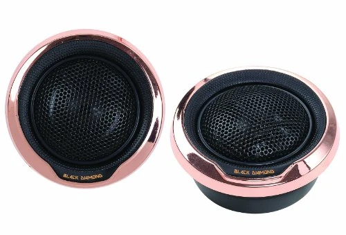 DS18 BD-GT1 Black Diamond 240 Watts Silk Dome Tweeters - Set of 2 (Gold)