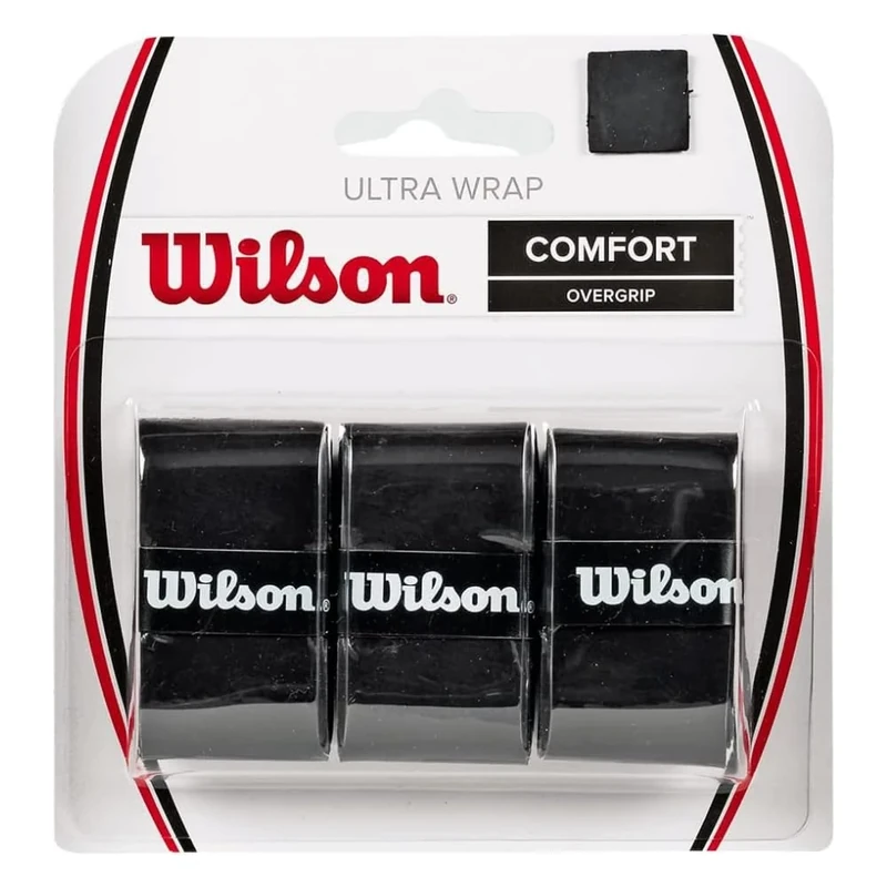 WILSON Sporting Goods Ultra Wrap Tennis Overgrip (3-Pack), Black (WRZ403000)