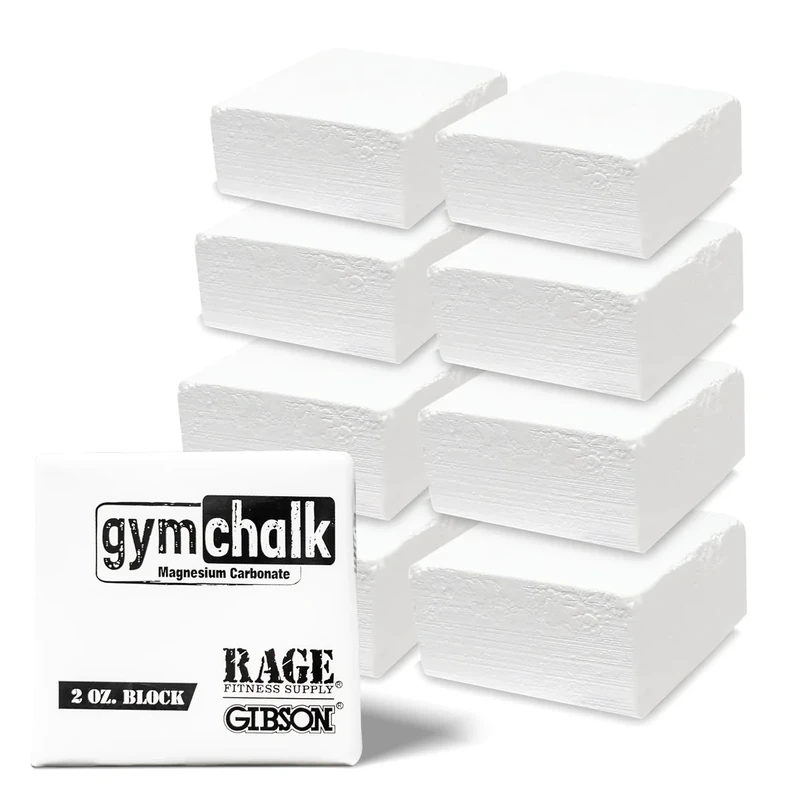 Rage Fitness Premium Gym Chalk, Pure Magnesium Carbonate Chalk for Excellent Grip, Weightlifting, Gymnastics, Rock Climbing - Block Chalk 1 LB