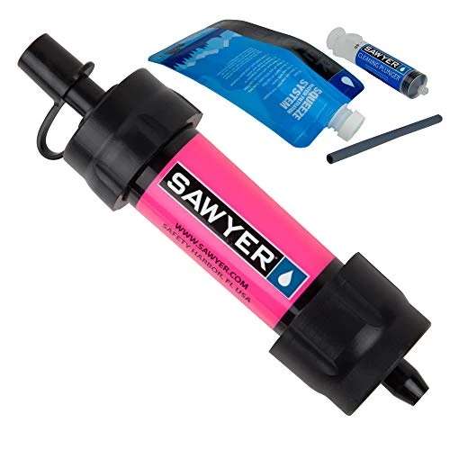 Sawyer Products SP102 MINI Water Filtration System, Single, Pink