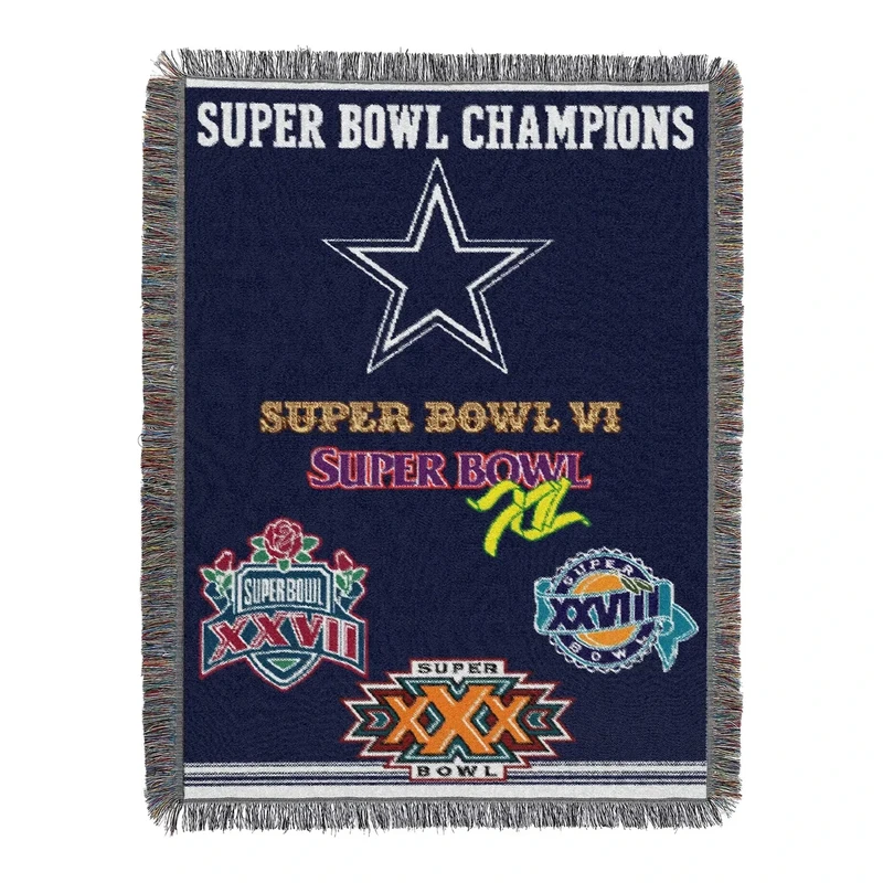 Northwest NFL Dallas Cowboys Commemorative Woven Tapestry Wall Hanging, 48 x 60 Inches, Officially Licensed, Decorative Fringes
