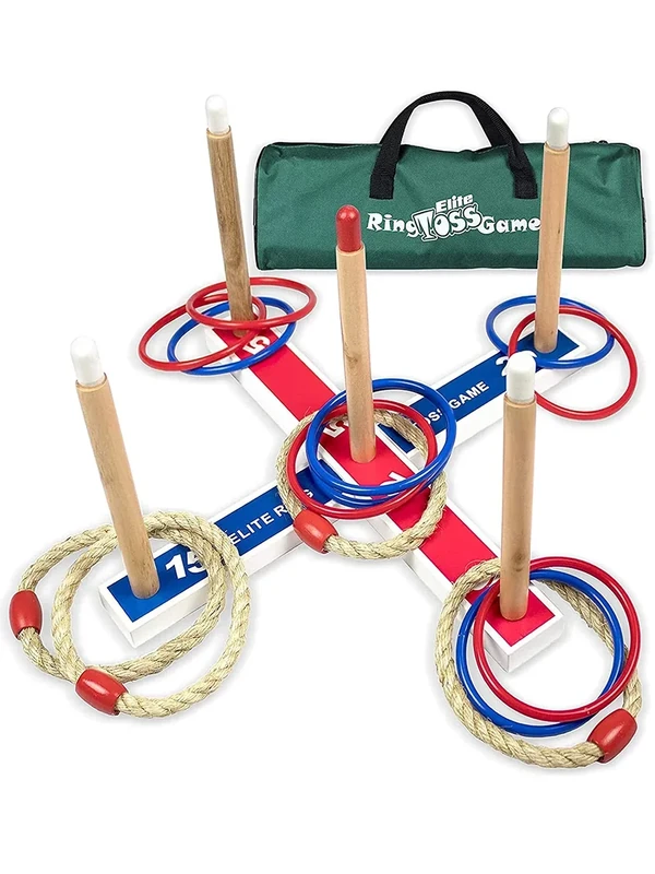 Elite Sportz Ring Toss Games for Kids - Outdoor Yard Game for Adults & Family - Backyard Toys, Outdoor Game, Backyard Games, Lawn Games for Kids Ages 4-8