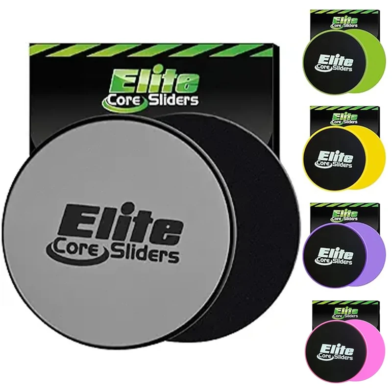 Elite Sportz Equipment Core Sliders, Exercise Gliding Discs for Strengthening, Dual Sided Gliders for Carpet & Hardwood Floors, Strength Training Equipment