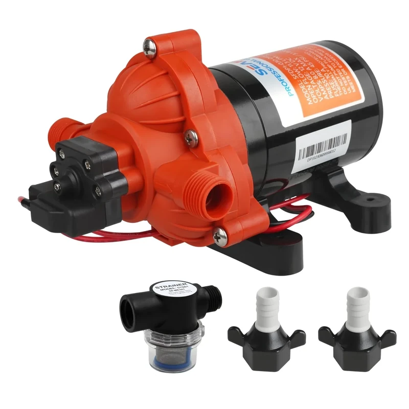 SEAFLO 33 Series 12V DC RV/Camper/Boat/Off-Grid Fresh Water Pressure Pump –12V, 3.0 GPM, 45 PSI, On Demand Self-Priming, Built-In Pressure Switch - NSF, CE & Rohs Certified, UL Listed, 4-Year Warranty - Image 1